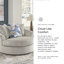 Fauteuil d'appoint pivotant surdimensionné Gwenith Place-96687521