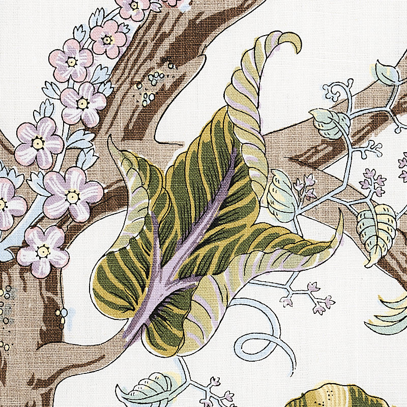 Tissu indien avec arbre, Printemps