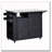 Outdoor Solid Wood Extendable 19.3''/28'' Kitchen Island, Stainless Steel Top Grill Table with Side Spice Rack-125281752