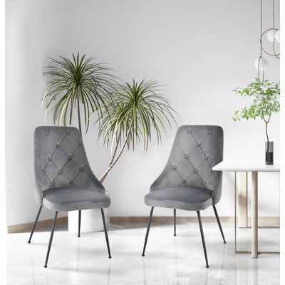 Chaise d'appoint, velours jaune avec pieds noirs