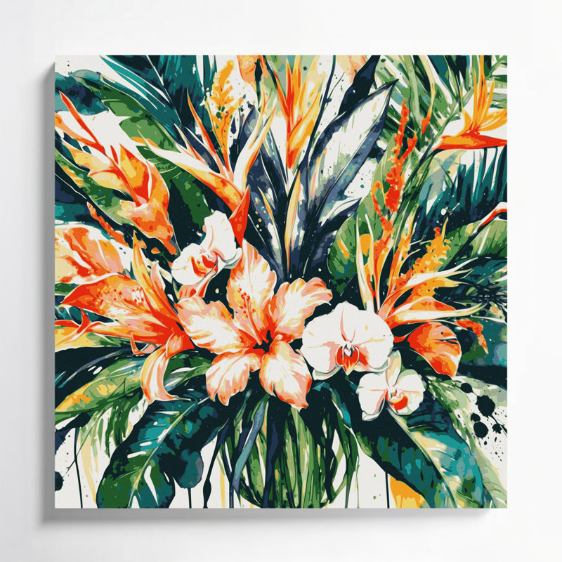 Art mural sur toile hawaïen, H 12 po x l 12 po