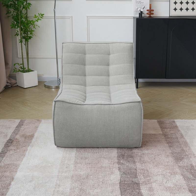 Caterpillar Classic Floor Sofa Cozy Comfort Waffle Single Sofa 1-Seaters Light-Grey