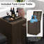 Ensemble de meubles d'extérieur 7 pièces avec table de foyer et couvercle de réservoir de propane noir-344454418