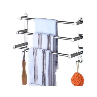 Caraleigh 3 Wall Mounted Required Towel Rack