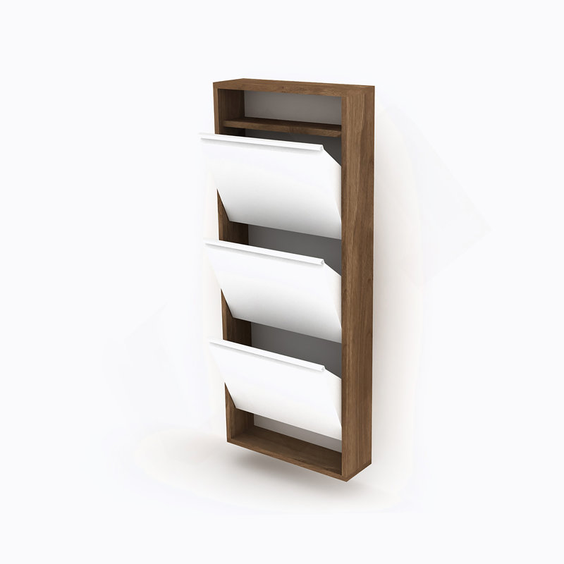 Hide 3 Tier Wood Frame Shoe Storage