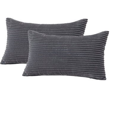 Velvet Cross Lines Cotton Blend Throw Pillow