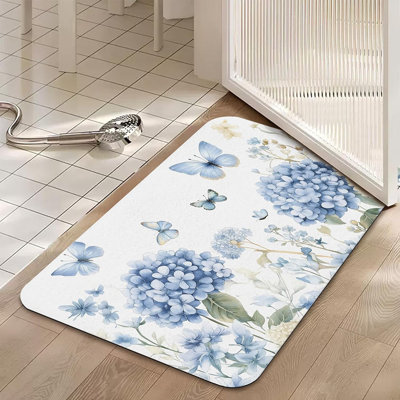 Tapis pour salle de bain Hydrangea Flower