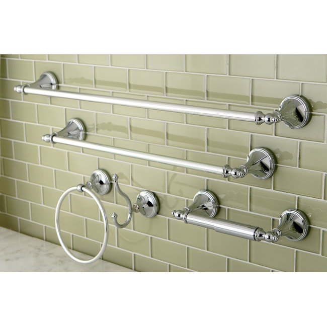 Kingston Brass Naples 5-Piece Bathroom Hardware Set, Polished Chrome