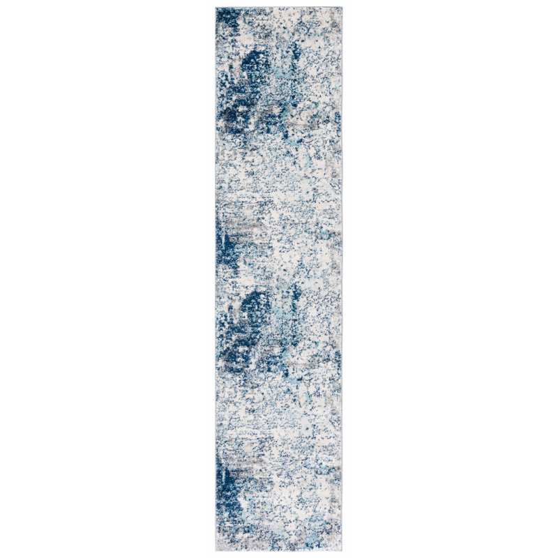 Tapis ivoire / bleu Hawkesbury, Tapis de couloir 2 pi x 9 pi