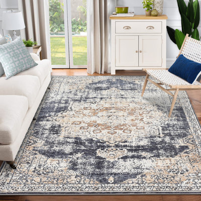 Tapis oriental à motif médaillon Jashley