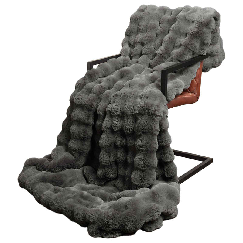 1-36 Throw Blanket, Dark Grey, 130cm x 150cm