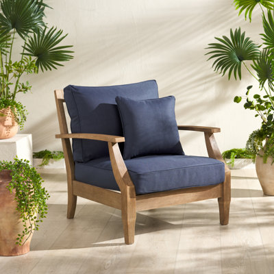Chaise de patio avec coussins Samya