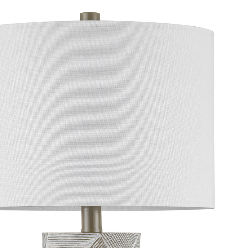 23.25" Distressed Grey Table Lamp LED Integrated