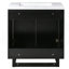 Ensemble de meuble-lavabo 30 po avec lavabo, armoire combinée, armoire de rangement pour salle de bain, structure en bois massif-1062150668