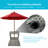 Rattan Wicker Side Table With Umbrella Hole, 2 Tier Storage Shelf For All Weather For Outdoor, Patio, Garden, Backyard