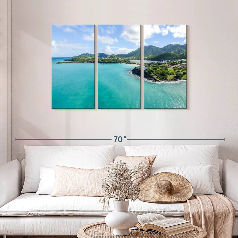 Gillard Calming Sea In Saint Martin, 20" H x 33" W