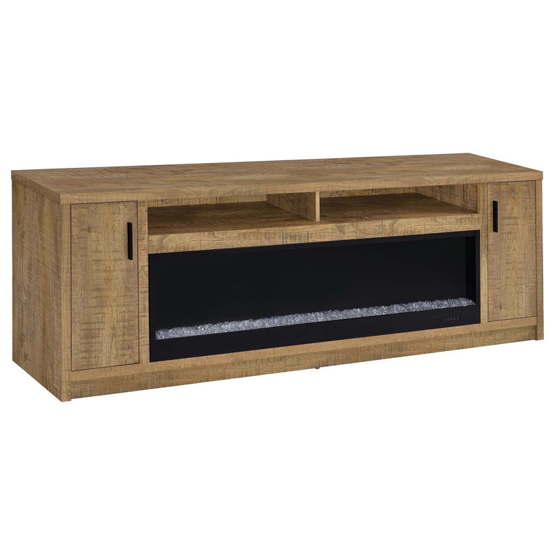 Inviting Fireplace TV Console with Customizable Flame Display