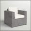 Chaise de patio avec coussins entièrement assemblée