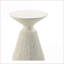 Table basse moderne en fibre de béton blanc naturel pour le salon, surface lisse et amp; Décor polyvalent