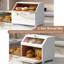 Boîte à pain à motif géométrique - Solution de rangement élégante pour la cuisine-2016380038