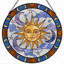 Panneau de vitrail Sun Moon ， 7,8H-1654097949