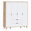 Teliyah 4 Door Manufactured Wood Wardrobe