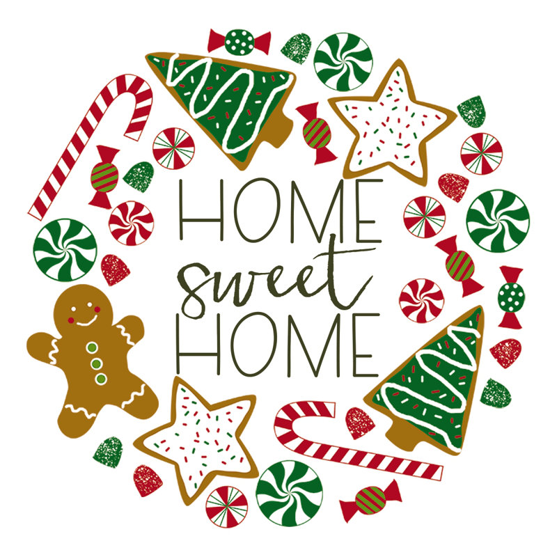 Home Sweets Home - Wrapped Canvas Print, 30cm H x 30cm W x 3.8cm D