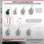 Ensemble de roulettes robustes en poly 4 pièces 4 pièces-92149892