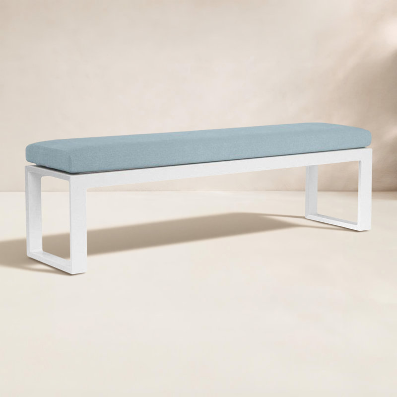 Newport Dining Bench, Canvas Skyline Sunbrella®
