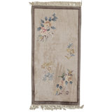 Hand Knotted Silk Area Rug in Beige And Camel