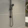 5-Function 10'' Round Adjustable Rain Dual Handheld Shower Head Combo with Slide Bar