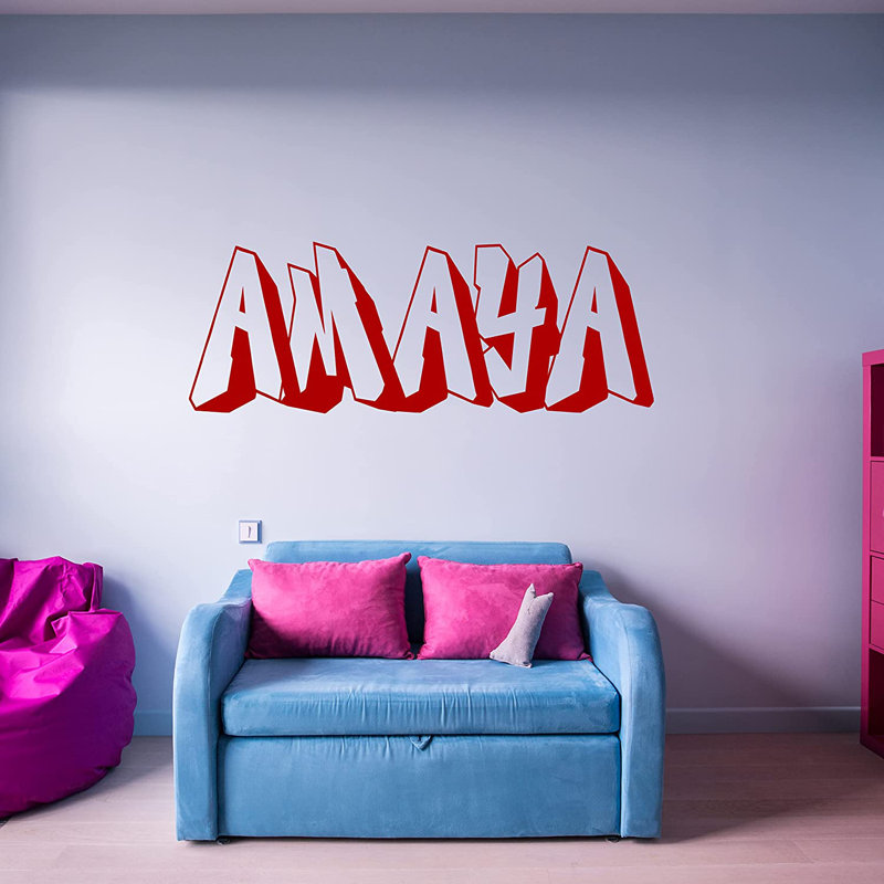 Adhésif décoratif graffiti, Bourgogne, H 8 po x l 36 po