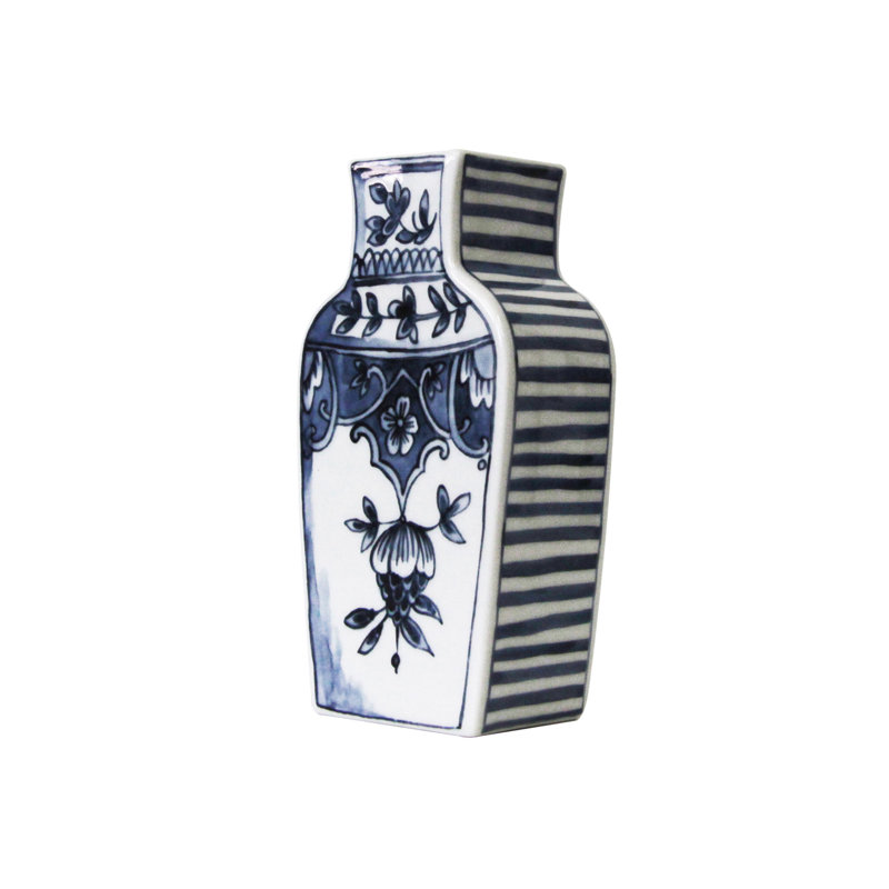 Well Versed Porcelain Table Vase, Blue