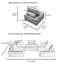 Canapé modulaire en chenille en L Chelise