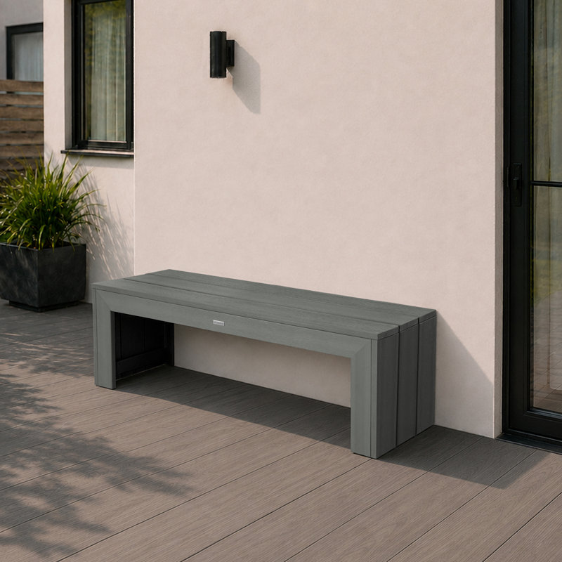Monroe Modern Bench, Coastal Teak