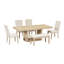 Table de salle à manger extensible avec tréteaux 6 pièces Traditional