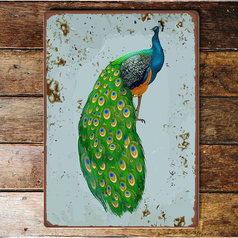 Handmade Wall Decor on Metal, 40cm H x 28cm W