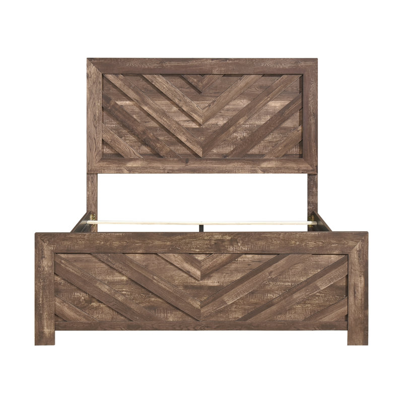 Claudette Solid Wood Bed Frame, California King, Dark Brown