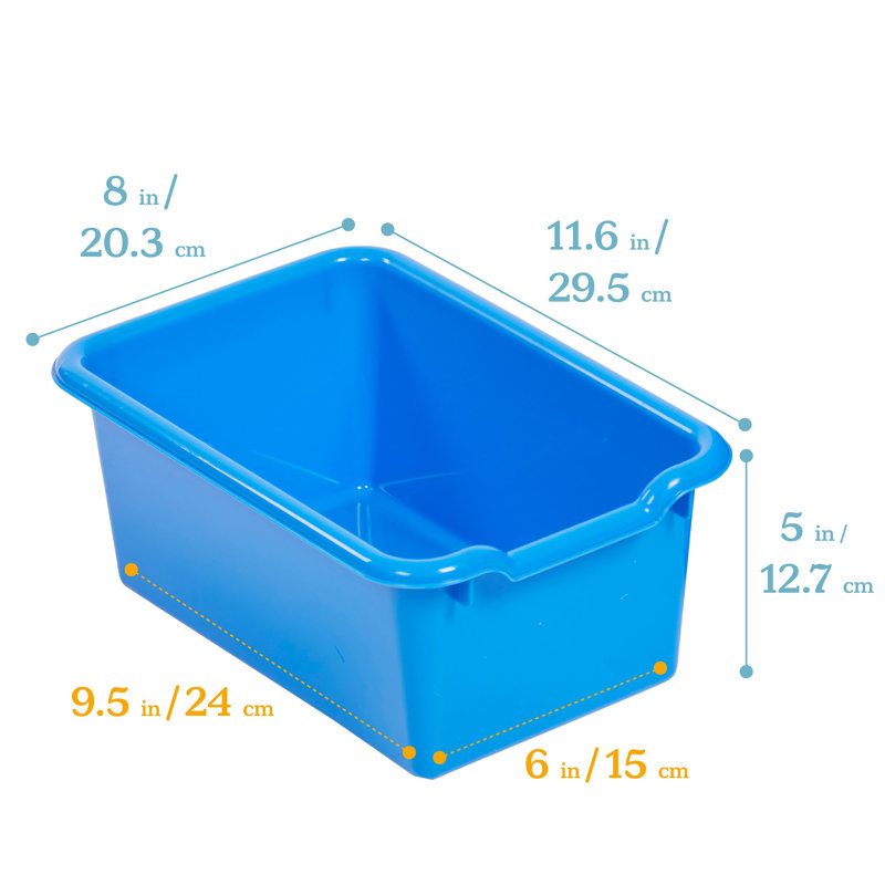 20 bacs de rangement en plastique ECR4Kids, Multicolore