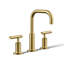 Purist® Widespread Faucet with Drain Assembly Low Lever Handles and Low Gooseneck Spout-547832991