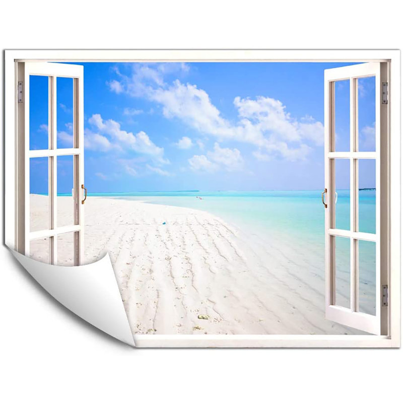 Window White Scenery Peel & Stick Border, 32" L x 24" W