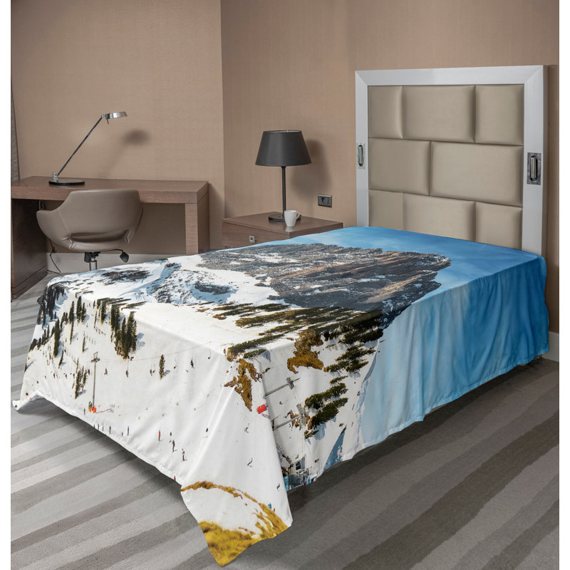 Drap-housse Ambesonne Nature, Drap plat pour lit simple