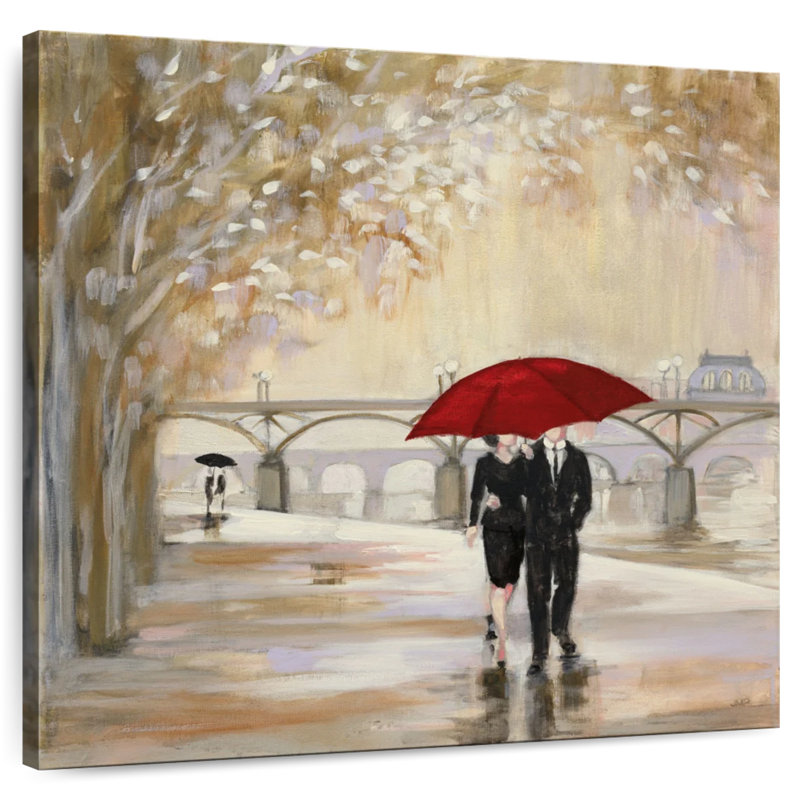 Hardie Romantic Paris Red Umbrella, 16" H x 16" W