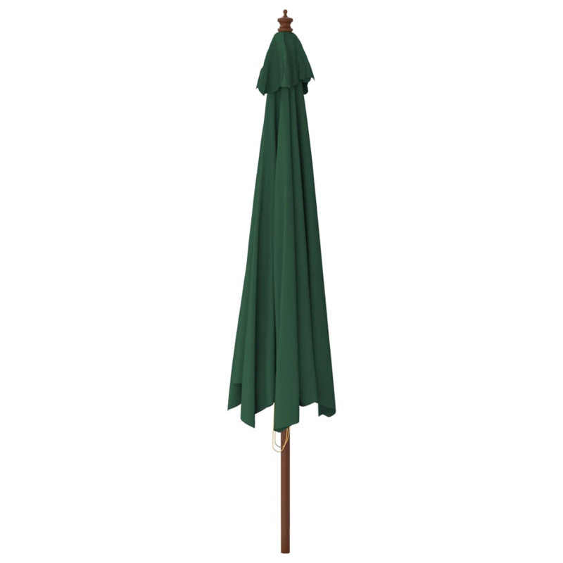 Aslyn Market Parasol with Pulley Lift, 273cm H x 400cm W x 400cm D, Green