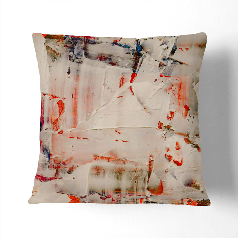 Abstract Square Throw Cushion, 40 x 40 cm, Stone