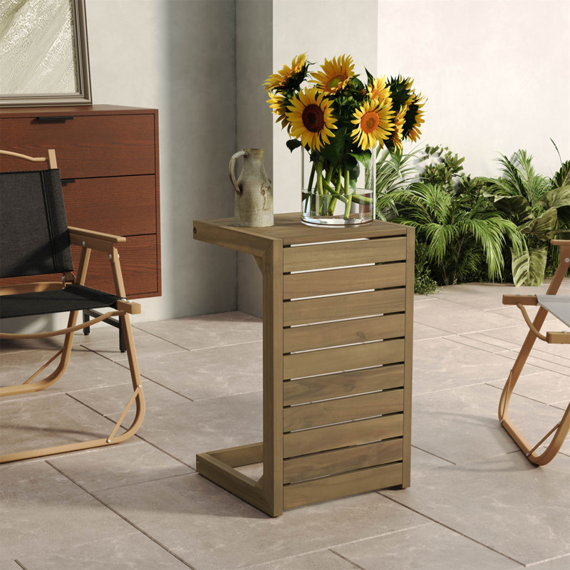 Table de bout en C brun
