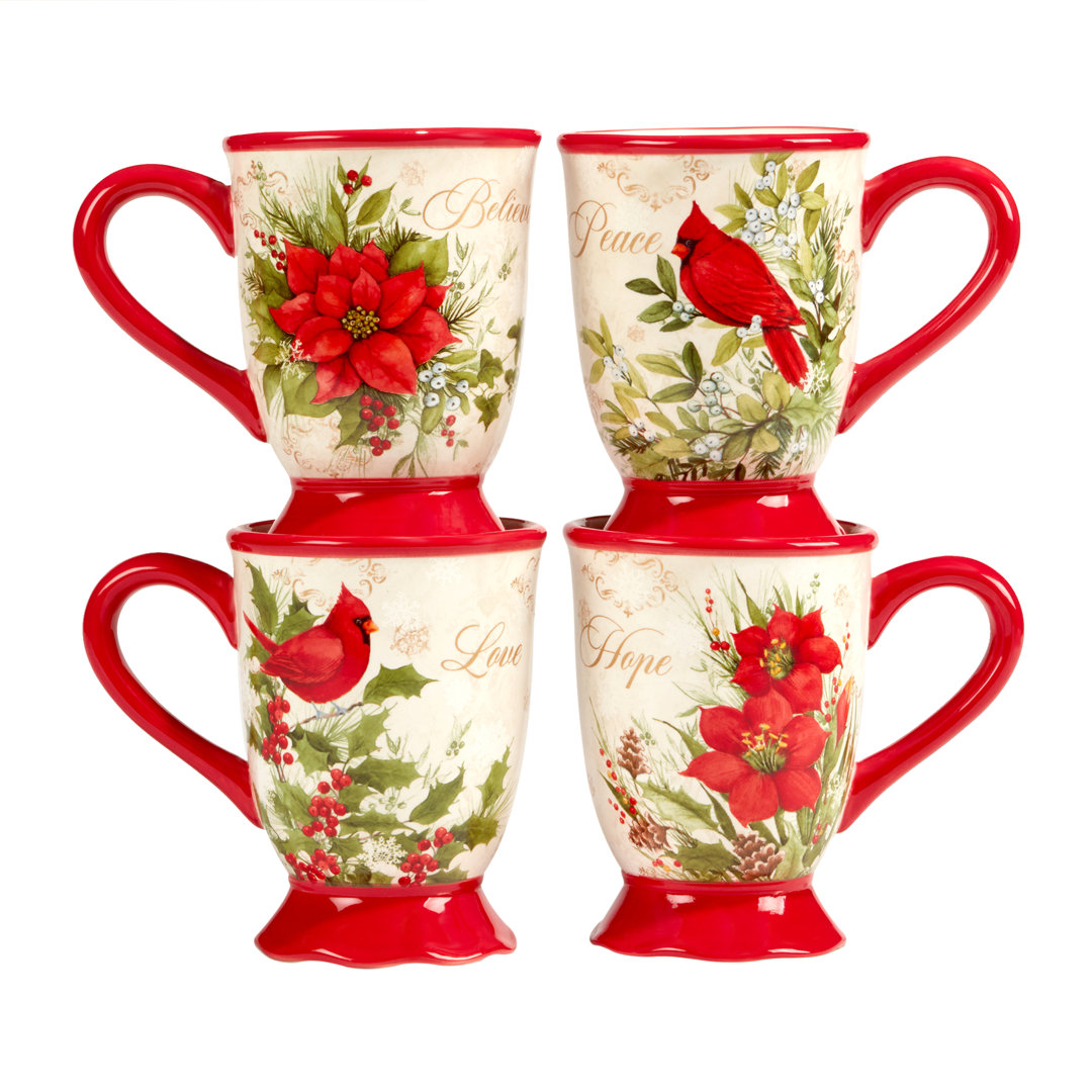 Winter''s Medley Set Of 4 Mugs Certified International