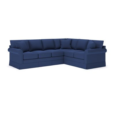 Friedman 115" W 2-Piece Upholstered Sectional with Foam and Down Blend Cushions