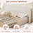 King Size Bed Frame with Lift Up Storage, Corduroy Upholstered Platform Bed with Wingback Headboard, Solid Wooden Slats, No Box Spring Needed, Hydraulic Support, White-2035002008-2035002012