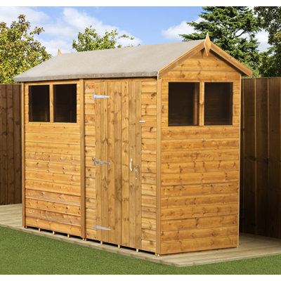 Modular Apex Garden Shed  8X4 With Windows